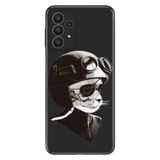 Senada Galaxy A33 İle Uyumlu Kılıf 0.4Mm Lazer Kesim Silikon Kapak Korsan Kedi