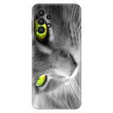 Senada Galaxy A33 İle Uyumlu Kılıf 0.4Mm Lazer Kesim Silikon Kapak Sarı Göz Kedi