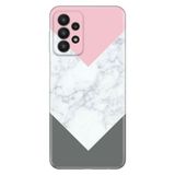 Senada Galaxy A33 Uyumlu İle Uyumlu Kılıf 0.4Mm Lazer Kesim Silikon Kapak Beyaz Gri Mermer