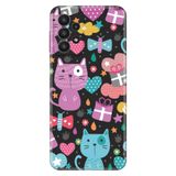 Senada Galaxy A33 Uyumlu İle Uyumlu Kılıf 0.4Mm Lazer Kesim Silikon Kapak Pembe Kedi,Color222