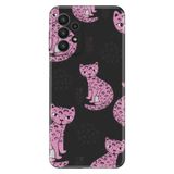 Senada Galaxy A33 Uyumlu İle Uyumlu Kılıf 0.4Mm Lazer Kesim Silikon Kapak Pembe Kedi,Color579