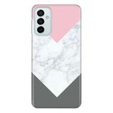 Senada Galaxy M23 İle Uyumlu Kılıf 0.4Mm Lazer Kesim Silikon Kapak Beyaz Gri Mermer
