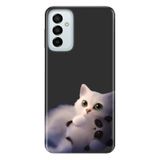 Senada Galaxy M23 Uyumlu İle Uyumlu Kılıf 0.4Mm Lazer Kesim Silikon Kapak Şeker Kedi