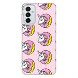 Senada Galaxy M23 Uyumlu İle Uyumlu Kılıf 0.4Mm Lazer Kesim Silikon Kapak Unicorn Donut