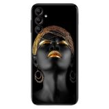 Senada Galaxy M34 5G İle Uyumlu Kılıf Silikon Desenli Tam Koruma Resimli Kapak Afrikalı Kız