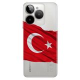 Senada General Mobile Era 30 İle Uyumlu Kılıf Telefon İle Uyumlu Kılıfı Era30 Baskılı Al Bayrak