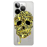 Senada General Mobile Era 30 İle Uyumlu Kılıf Telefon İle Uyumlu Kılıfı Era30 Baskılı İskelet Caution