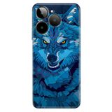 Senada General Mobile Era 30 İle Uyumlu Kılıf Telefon İle Uyumlu Kılıfı Era30 Baskılı Mavi Çizim Kurt