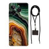 Senada General Mobile Era 50 İle Uyumlu Kılıf Desenli Holly Ametist Silikon İpli Boyun Askı Aparatlı