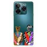 Senada General Mobile Era 50 İle Uyumlu Kılıf Telefon İle Uyumlu Kılıfı Era50 Baskılı Zebra Kaplan Retro