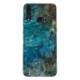 Senada General Mobile Gm 10 İle Uyumlu Kılıf 0.4Mm Lazer Kesim Silikon Kapak Mavi Mermer