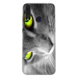 Senada General Mobile Gm 10 İle Uyumlu Kılıf 0.4Mm Lazer Kesim Silikon Kapak Sarı Göz Kedi