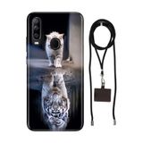 Senada General Mobile Gm 10 İle Uyumlu Kılıf Big Cat Desenli Silikon İpli Boyun Askı Aparatı