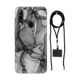 Senada General Mobile Gm 10 İle Uyumlu Kılıf Black Art Desenli Silikon İpli Boyun Askı Aparatı