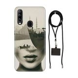 Senada General Mobile Gm 10 İle Uyumlu Kılıf İstanbul Desenli Silikon İpli Boyun Askı Aparatı