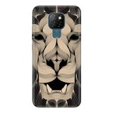 Senada General Mobile Gm 20 İle Uyumlu Kılıf 0.4Mm Lazer Kesim Silikon Kapak Altın Aslan Mandala