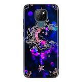 Senada General Mobile Gm 20 İle Uyumlu Kılıf 0.4Mm Lazer Kesim Silikon Kapak Ayyıldız Neon Mandala