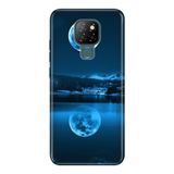 Senada General Mobile Gm 20 İle Uyumlu Kılıf 0.4Mm Lazer Kesim Silikon Kapak Dolunay Deniz