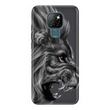 Senada General Mobile Gm 20 İle Uyumlu Kılıf 0.4Mm Lazer Kesim Silikon Kapak Kara Aslan