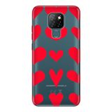 Senada General Mobile Gm 20 İle Uyumlu Kılıf 0.4Mm Lazer Kesim Silikon Kapak Kırmızı Kalpler