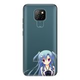Senada General Mobile Gm 20 İle Uyumlu Kılıf 0.4Mm Lazer Kesim Silikon Kapak Mavi Anime Kız