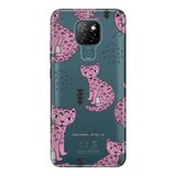 Senada General Mobile Gm 20 İle Uyumlu Kılıf 0.4Mm Lazer Kesim Silikon Kapak Pembe Kedi