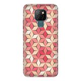 Senada General Mobile Gm 20 İle Uyumlu Kılıf 0.4Mm Lazer Kesim Silikon Kapak Pink Mozaic