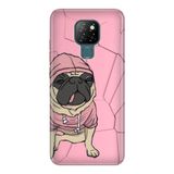 Senada General Mobile Gm 20 İle Uyumlu Kılıf 0.4Mm Lazer Kesim Silikon Kapak Süslü Tarz Pug