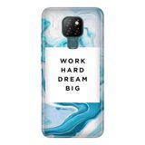 Senada General Mobile Gm 20 İle Uyumlu Kılıf 0.4Mm Lazer Kesim Silikon Kapak Work Hard Dream Big