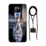 Senada General Mobile Gm 20 İle Uyumlu Kılıf Big Cat Desenli Silikon İpli Boyun Askı Aparatı