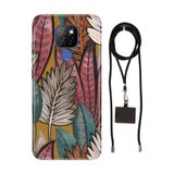 Senada General Mobile Gm 20 İle Uyumlu Kılıf Matte Desenli Silikon İpli Boyun Askı Aparatı