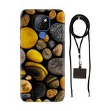 Senada General Mobile Gm 20 İle Uyumlu Kılıf Renkli Taşlar Desenli Silikon İpli Boyun Askı Aparatı