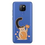 Senada General Mobile GM 20 ile Uyumlu Kılıf Resimli Desenli Silikon Kedili C Harfi