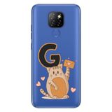 Senada General Mobile GM 20 ile Uyumlu Kılıf Resimli Desenli Silikon Kedili G Harfi