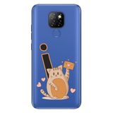 Senada General Mobile GM 20 ile Uyumlu Kılıf Resimli Desenli Silikon Kedili I Harfi