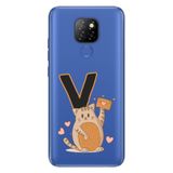 Senada General Mobile GM 20 ile Uyumlu Kılıf Resimli Desenli Silikon Kedili V Harfi