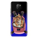 Senada General Mobile Gm 20 İle Uyumlu Kılıf Silikon Desenli Tam Koruma Resimli Kedi Tatilde