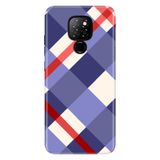 Senada General Mobile Gm 20 İle Uyumlu Kılıf Silikon Desenli Tam Koruma Resimli Mavi Ekose