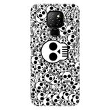 Senada General Mobile Gm 20 İle Uyumlu Kılıf Silikon Desenli Tam Koruma Resimli Skull White