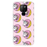 Senada General Mobile Gm 20 İle Uyumlu Kılıf Silikon Desenli Tam Koruma Resimli Unicorn Donut