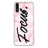 Senada General Mobile Gm 20 Pro İle Uyumlu Kılıf 0.4Mm Lazer Kesim Silikon Kapak Focus Mermer