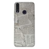Senada General Mobile Gm 20 Pro İle Uyumlu Kılıf 0.4Mm Lazer Kesim Silikon Kapak Gazete News,Color877