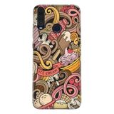 Senada General Mobile Gm 20 Pro İle Uyumlu Kılıf 0.4Mm Lazer Kesim Silikon Kapak Grafitti Rock
