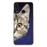 Senada General Mobile Gm 20 Pro İle Uyumlu Kılıf 0.4Mm Lazer Kesim Silikon Kapak Kedi Prisma