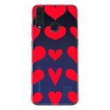 Senada General Mobile Gm 20 Pro İle Uyumlu Kılıf 0.4Mm Lazer Kesim Silikon Kapak Kırmızı Kalpler