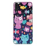 Senada General Mobile Gm 20 Pro İle Uyumlu Kılıf 0.4Mm Lazer Kesim Silikon Kapak Pembe Kedi,Color222