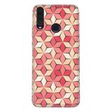 Senada General Mobile Gm 20 Pro İle Uyumlu Kılıf 0.4Mm Lazer Kesim Silikon Kapak Pink Mozaic