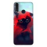 Senada General Mobile Gm 20 Pro İle Uyumlu Kılıf 0.4Mm Lazer Kesim Silikon Kapak Red Cat
