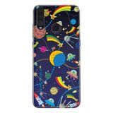 Senada General Mobile Gm 20 Pro İle Uyumlu Kılıf 0.4Mm Lazer Kesim Silikon Kapak Renkli Uzay