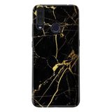 Senada General Mobile Gm 20 Pro İle Uyumlu Kılıf 0.4Mm Lazer Kesim Silikon Kapak Sarı Siyah Mermer